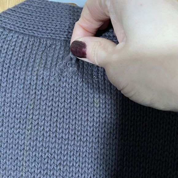 Pure Handknit Cardigan Sweater Lagenlook Boho Artsy Minimalist Women's Sz L/XL - Picture 9 of 12